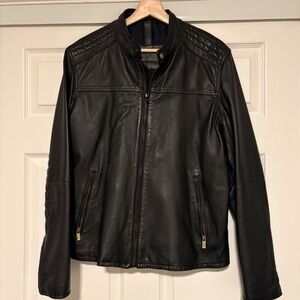 Massimo Dutti Leather Jacket Men's L